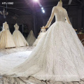 Jancember HTL1592 Wholesale Luxury Long Sleeve Ball Gown Wedding Dress Bridal Gown